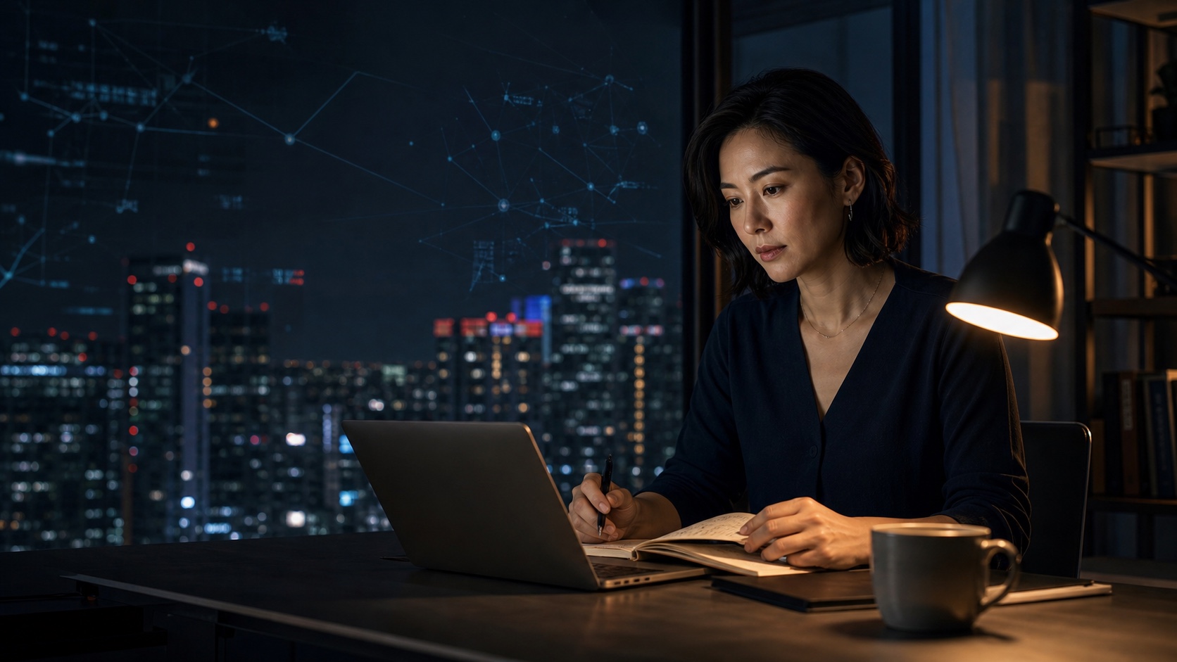 AI時代に仕事の進め方を考える30代後半の働く女性